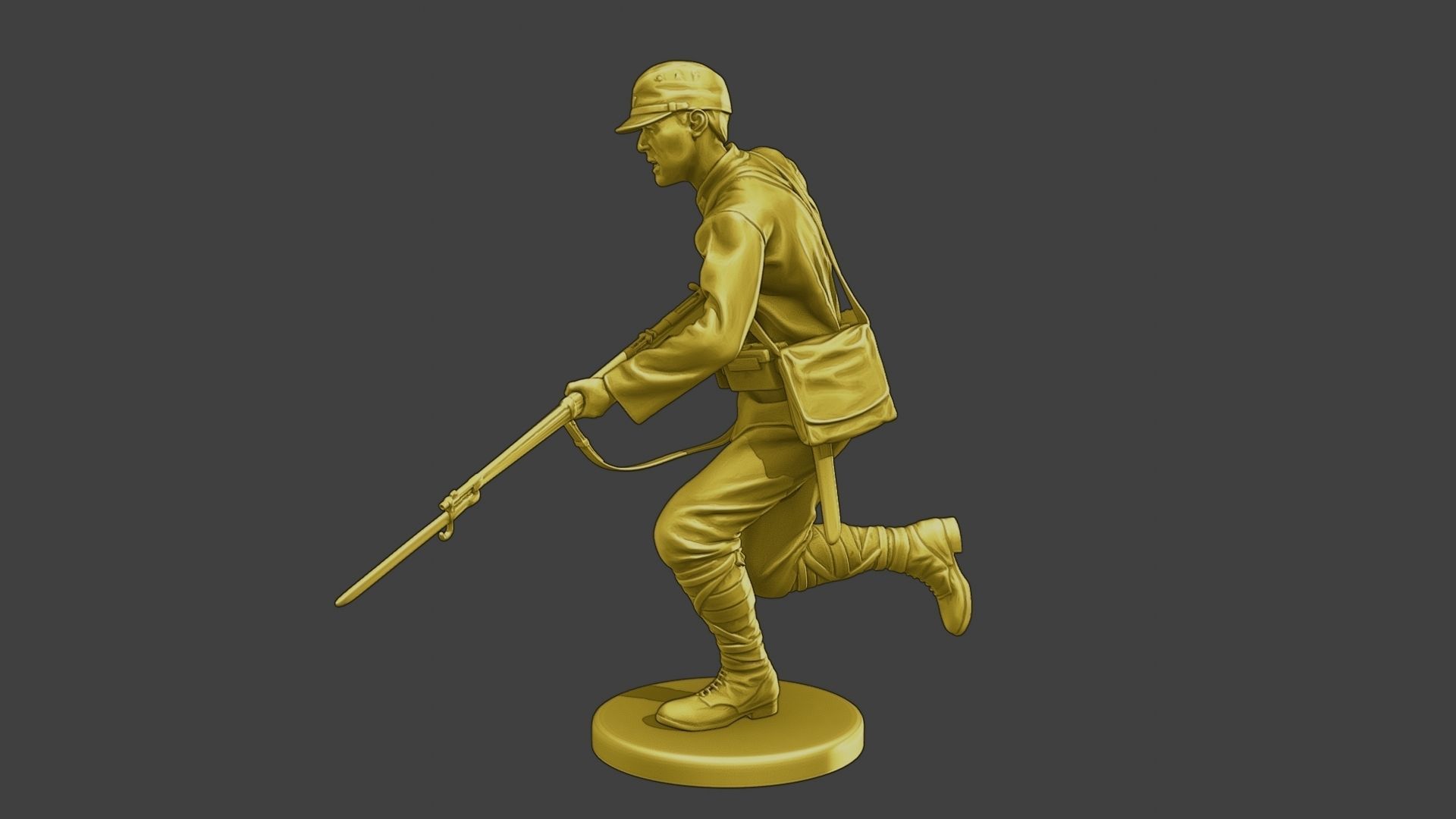Japanese soldier ww2 Attack3 J2 3D print model_3