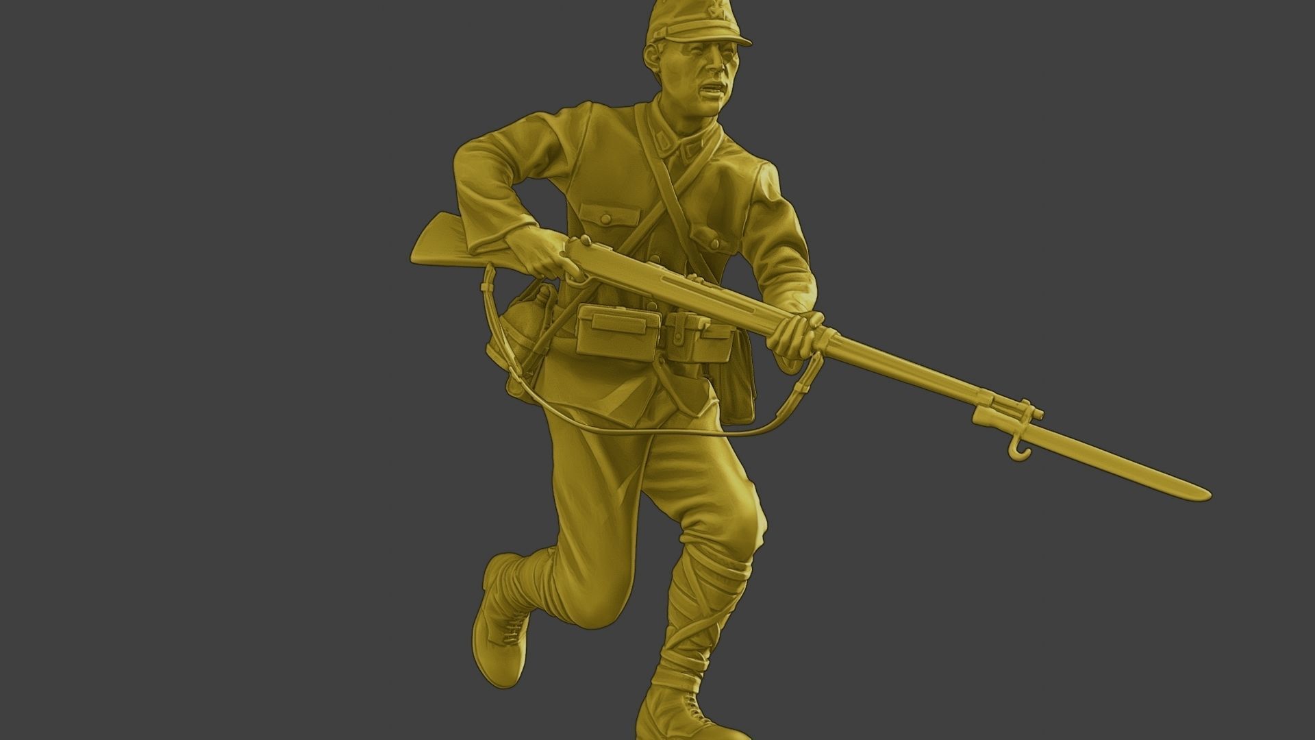 Japanese soldier ww2 Attack3 J2 3D print model_13