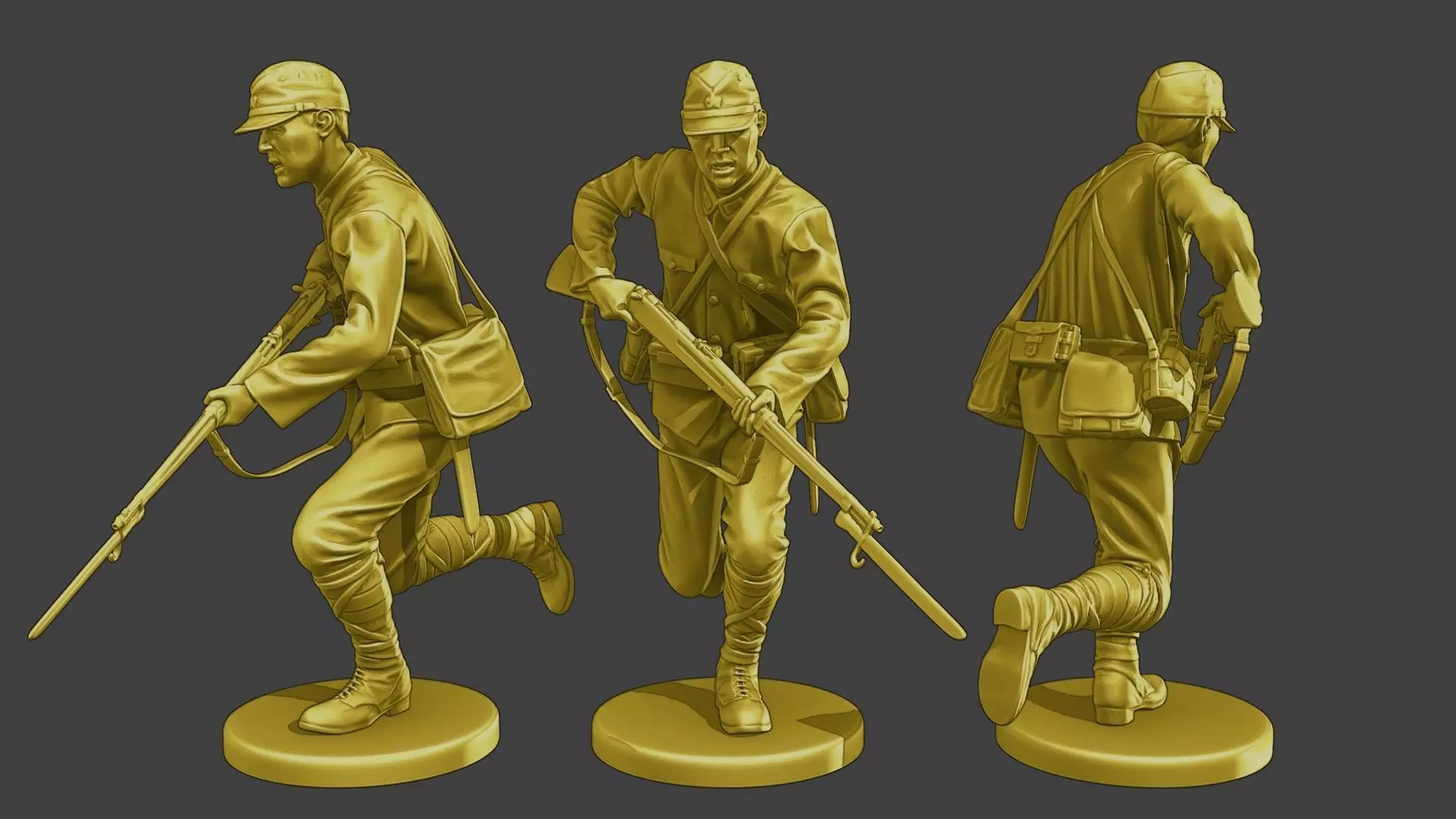 Japanese soldier ww2 Attack3 J2 3D print model_0