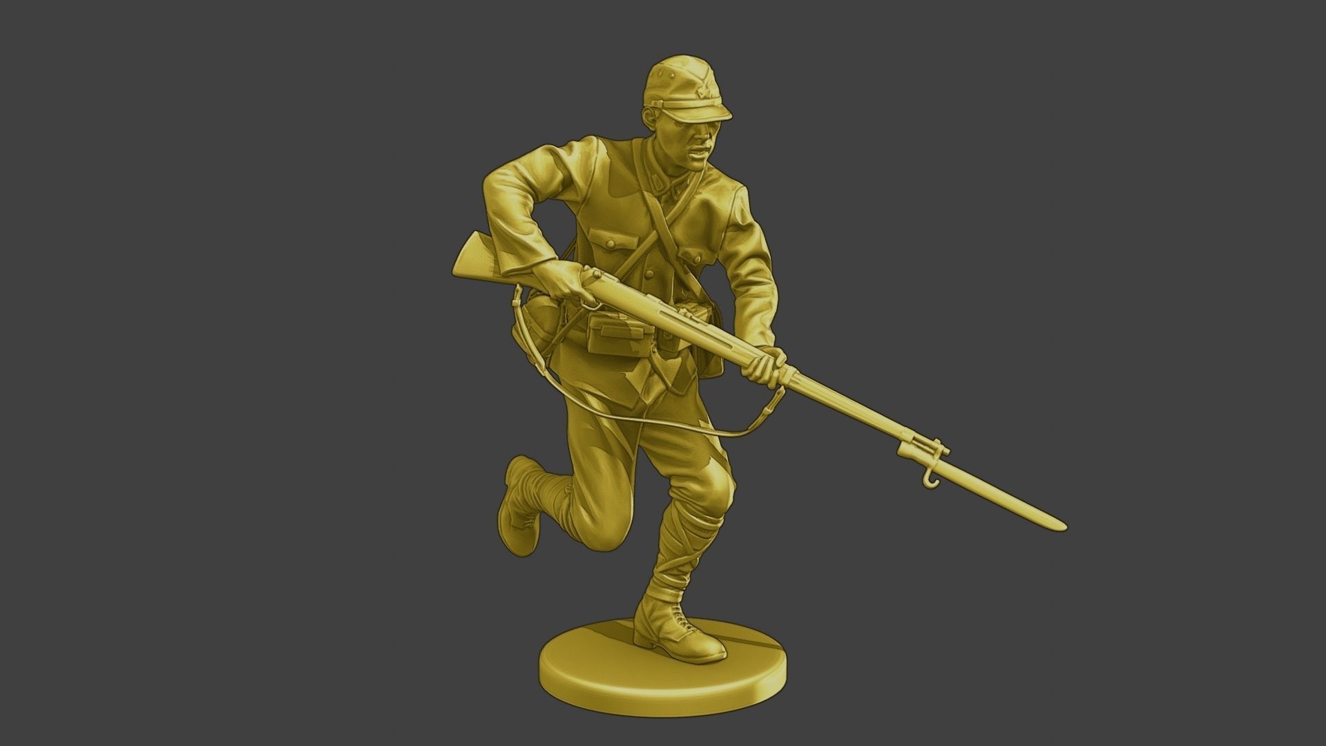 Japanese soldier ww2 Attack3 J2 3D print model_10