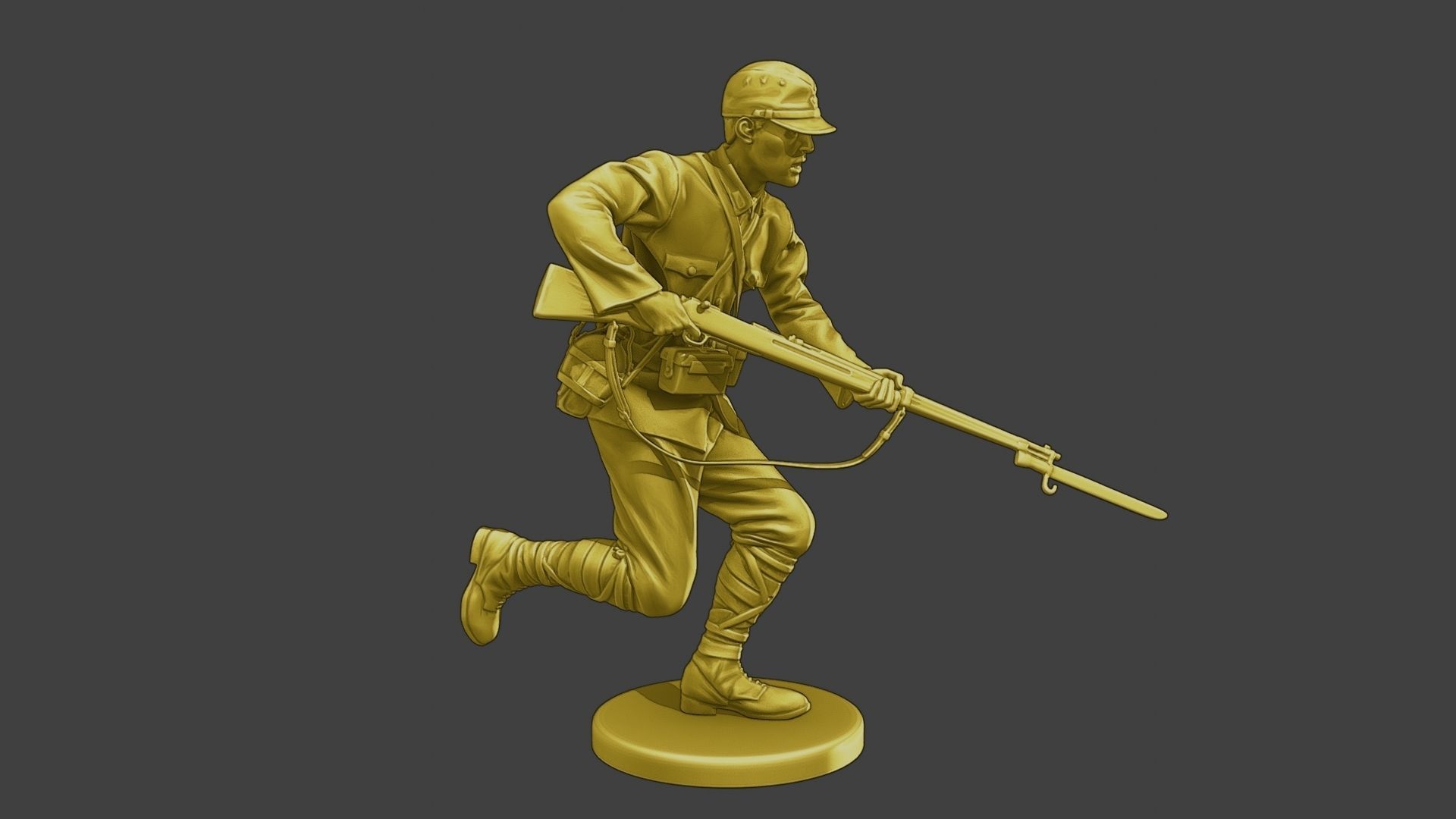 Japanese soldier ww2 Attack3 J2 3D print model_9