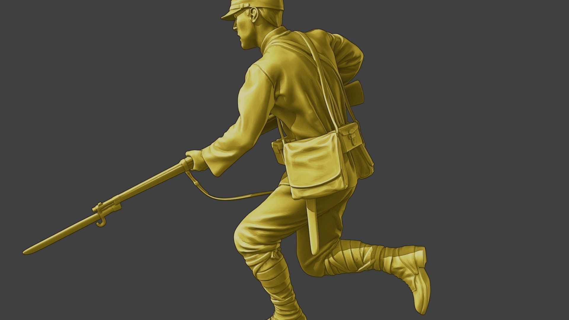 Japanese soldier ww2 Attack3 J2 3D print model_26