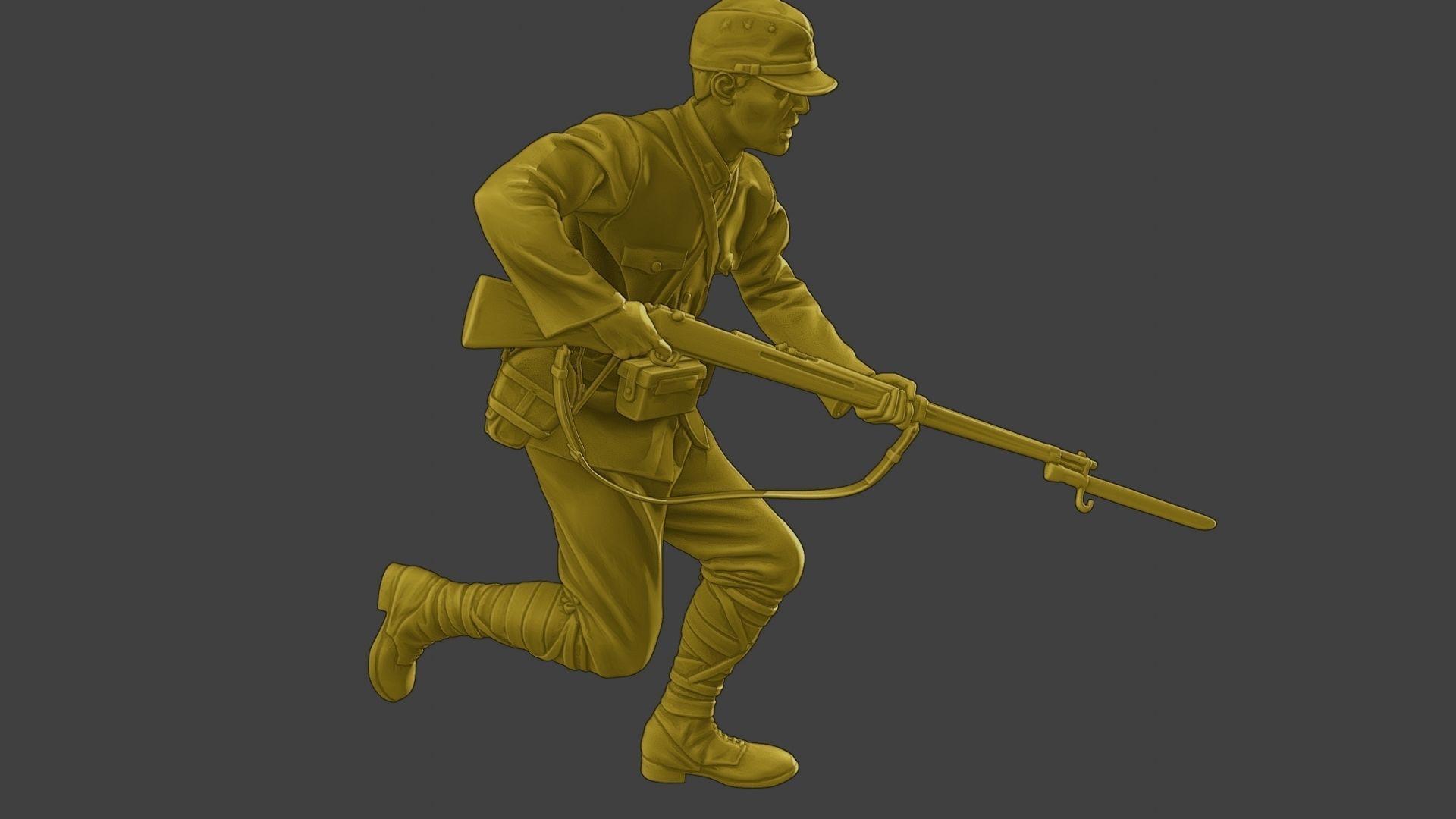 Japanese soldier ww2 Attack3 J2 3D print model_30