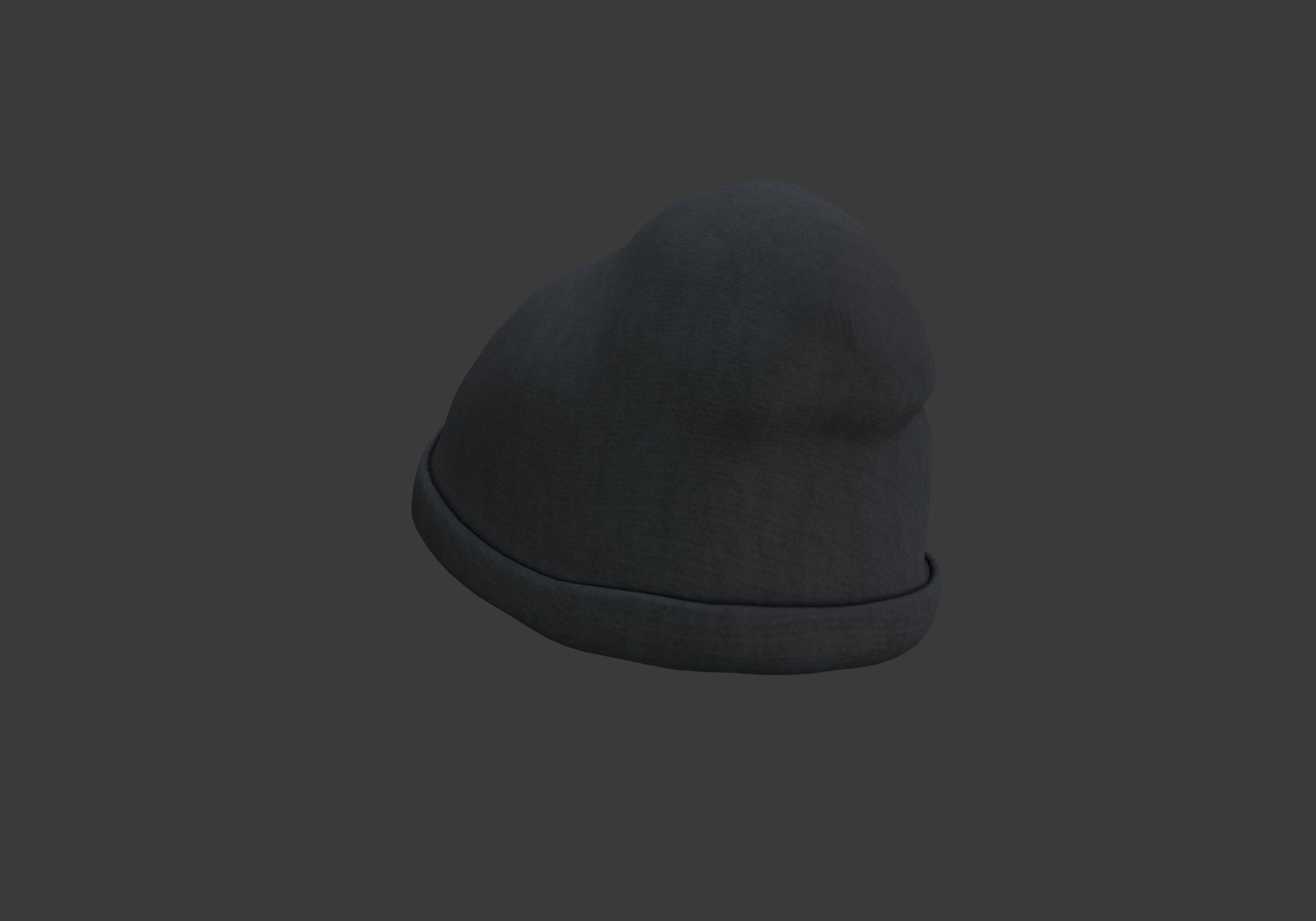 gray hat Low-poly 3D model_9