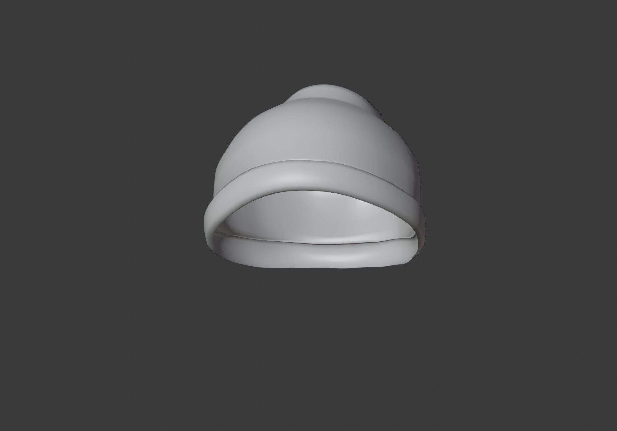 gray hat Low-poly 3D model_11