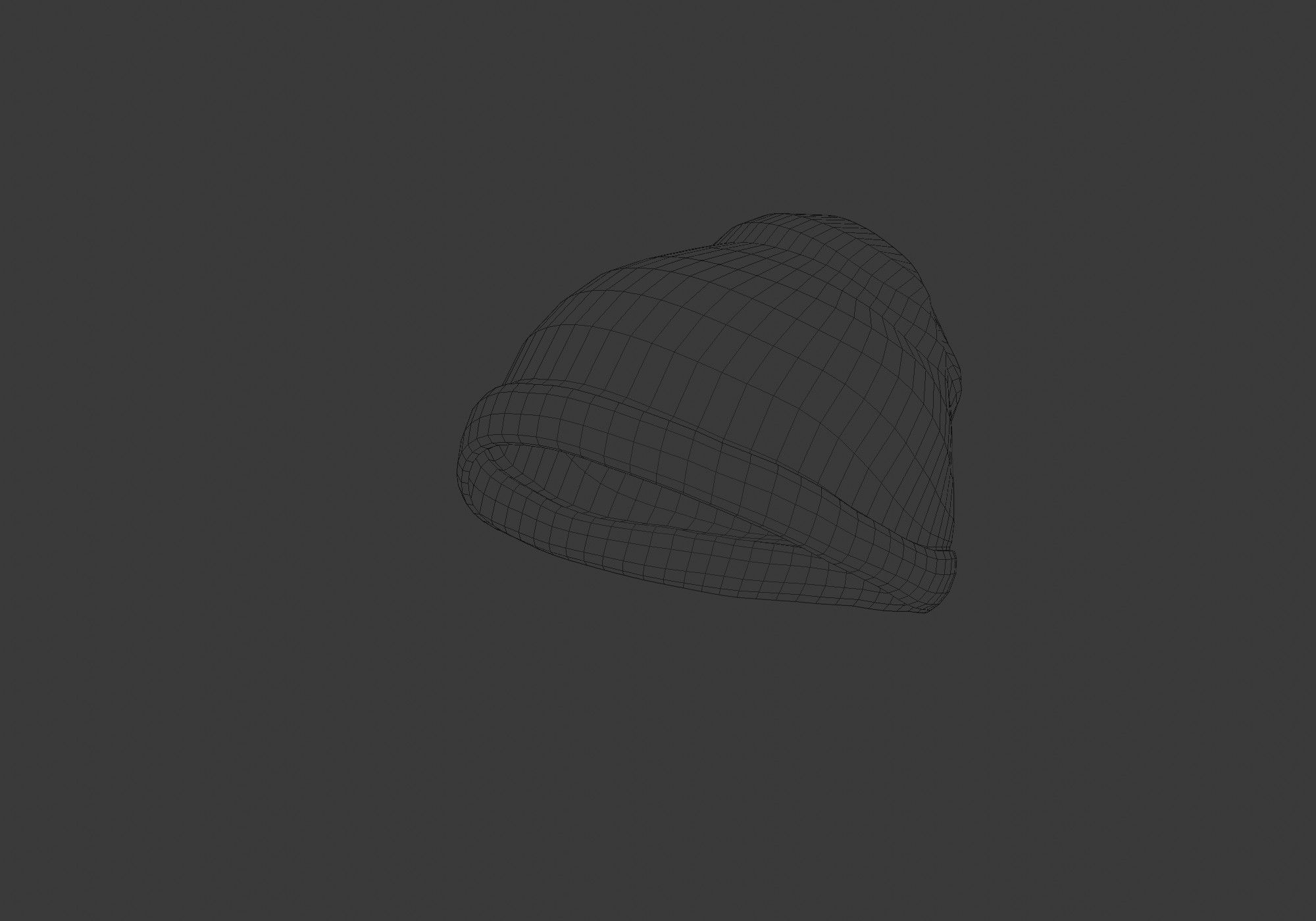 gray hat Low-poly 3D model_18