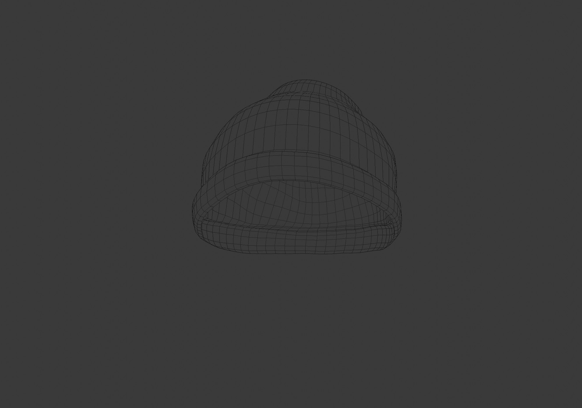 gray hat Low-poly 3D model_14