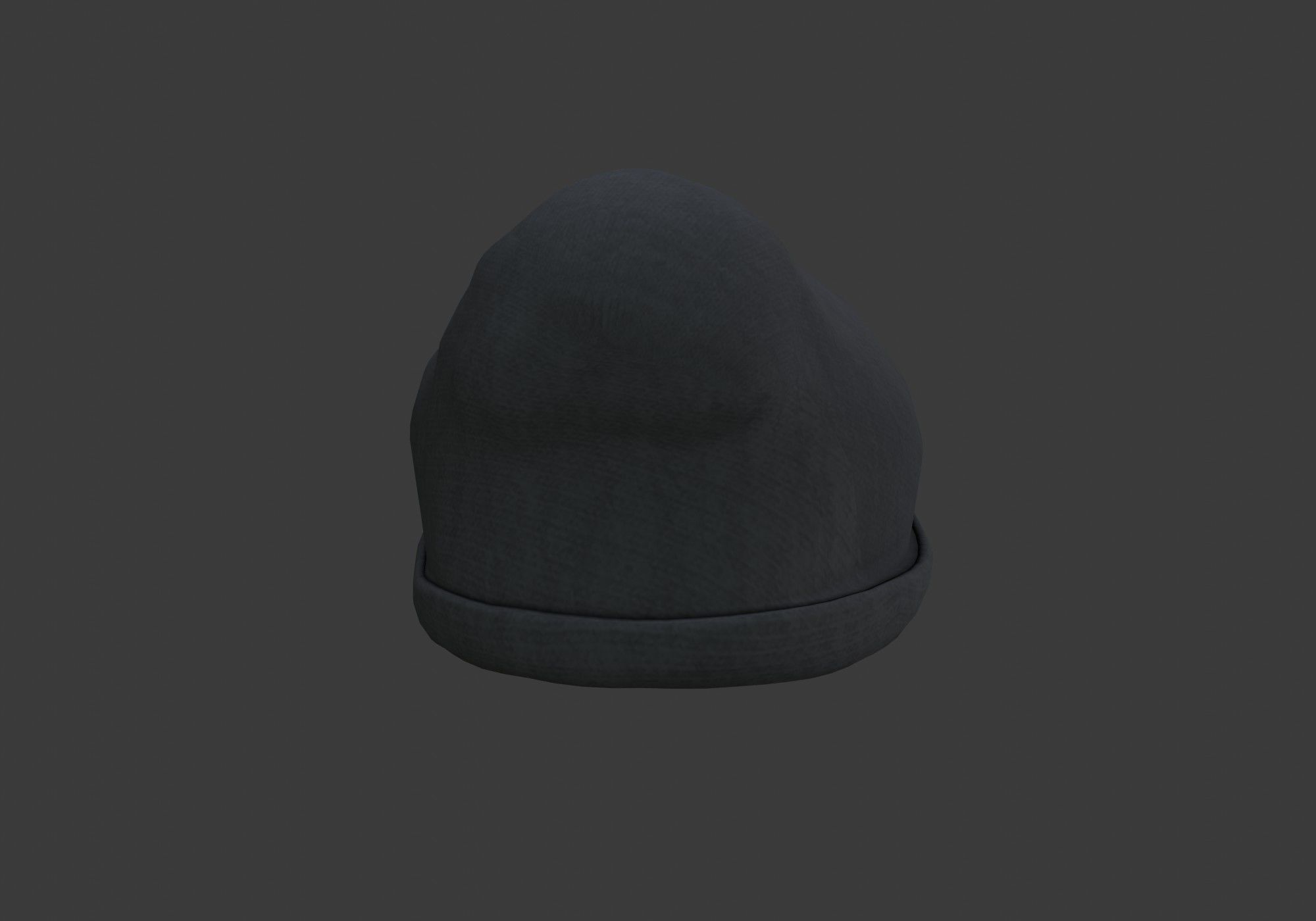 gray hat Low-poly 3D model_8