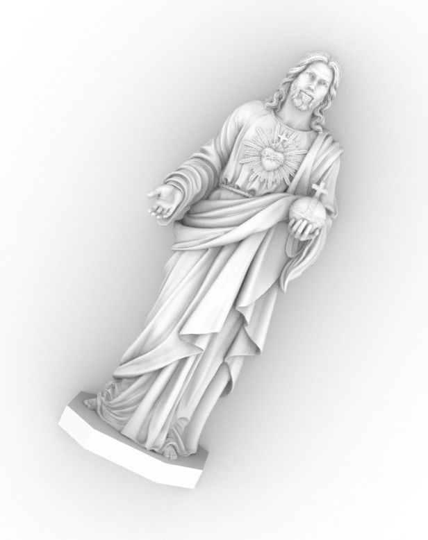 Statue of Jesus  3D print model_4