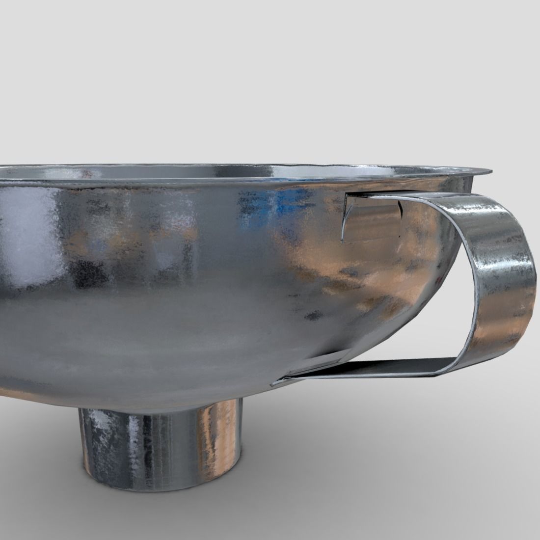 Funnel 6 metal bowl Low-poly 3D model_13