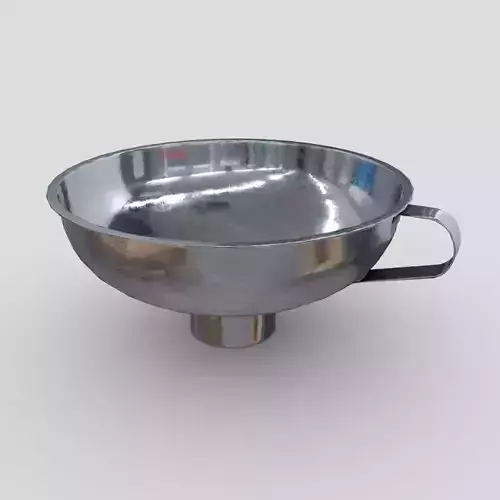Funnel 6 metal bowl Low-poly 3D model