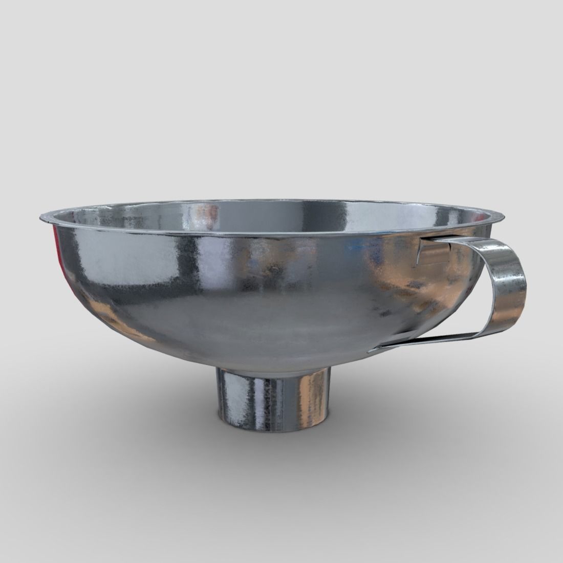 Funnel 6 metal bowl Low-poly 3D model_11