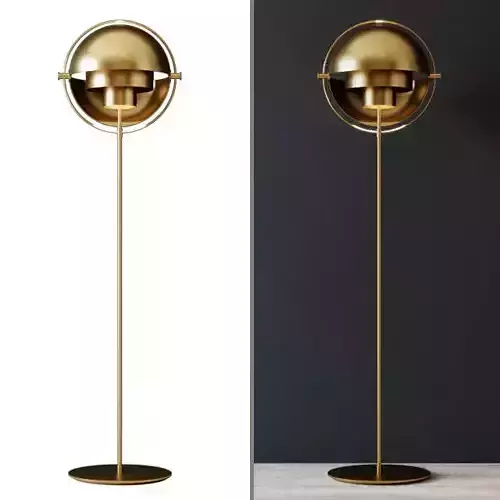 Floor lamp Louis Weisdorff Multi-lite floor lamp 3D model