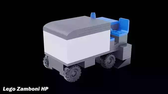 Lego Zamboni Low-poly 3D model