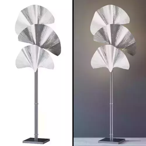 Floor lamp Lamp Las Palmas Silver 3D model