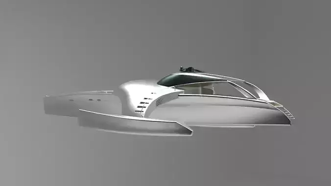 Adastra futuristic spaceship flying 3D model
