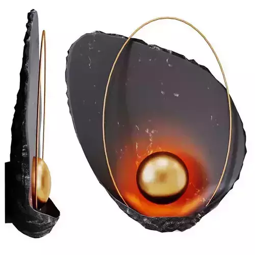 Bra Ginger and Jagger Pearl Wall Lamp Black 3D model