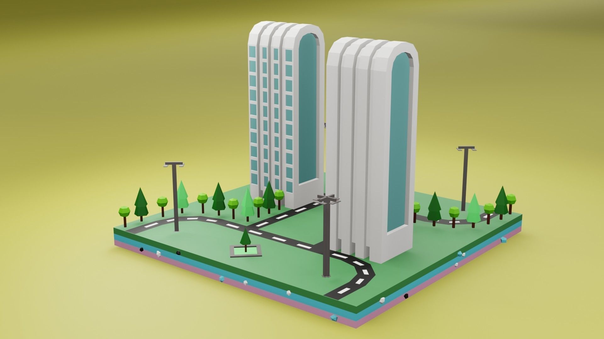 collection commercial building lowpoly 01 _13