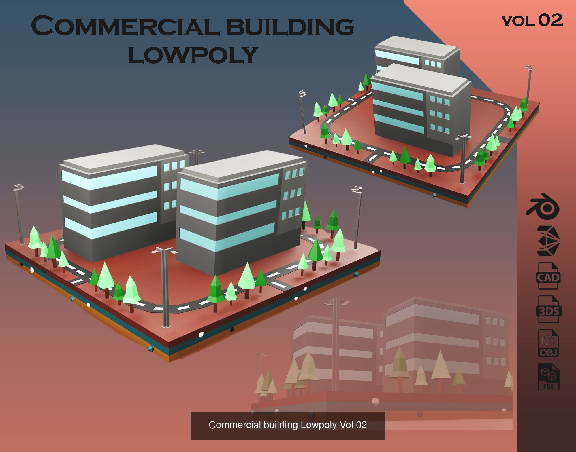 collection commercial building lowpoly 01 _2