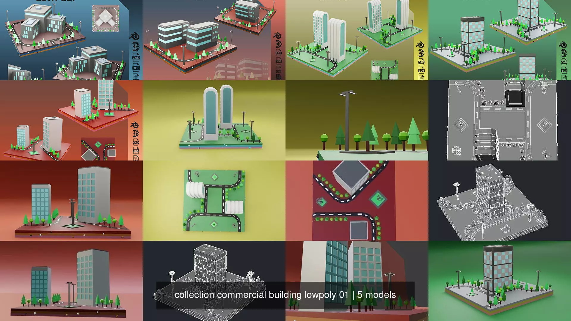 collection commercial building lowpoly 01 _0