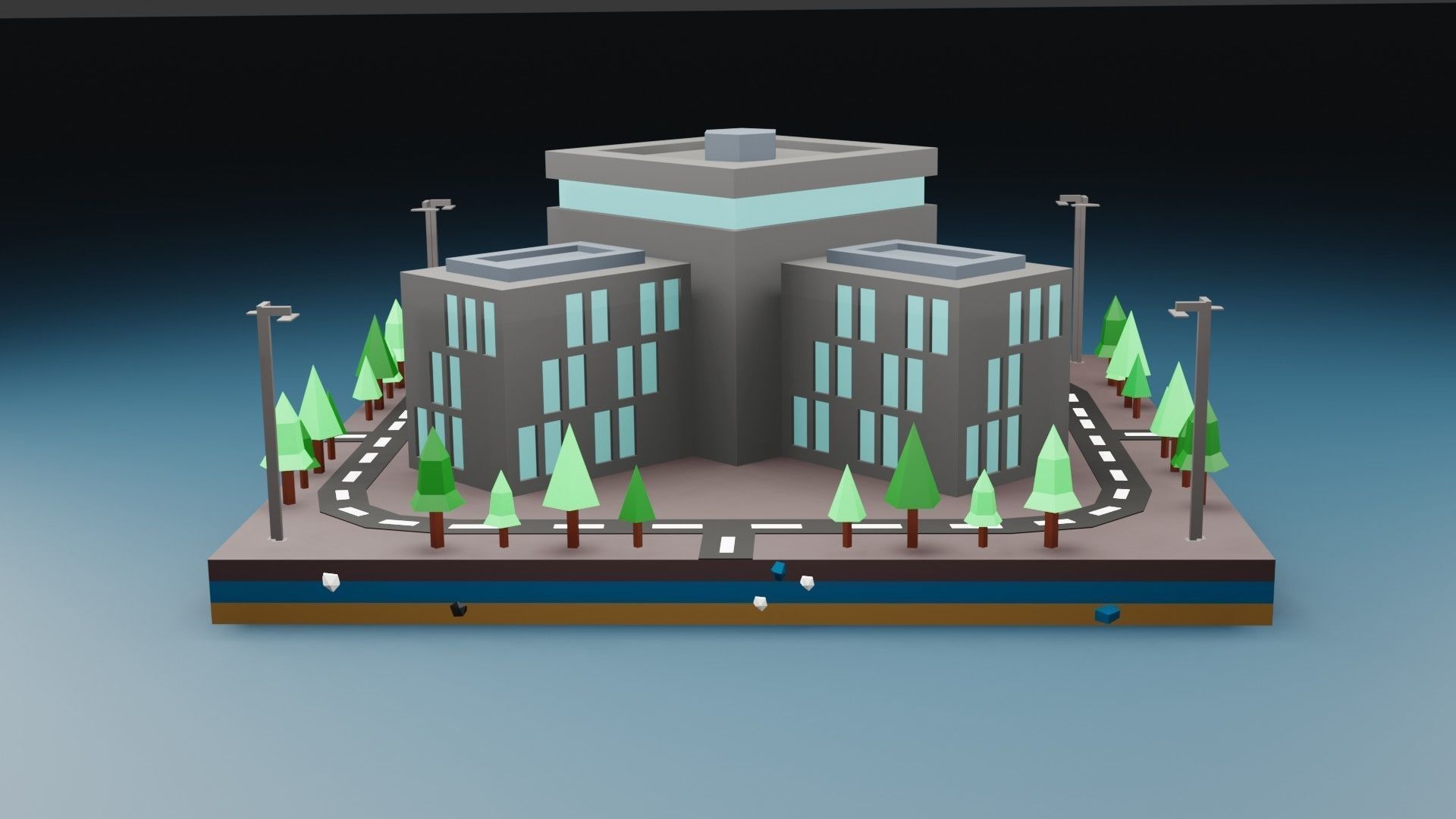 collection commercial building lowpoly 01 _9