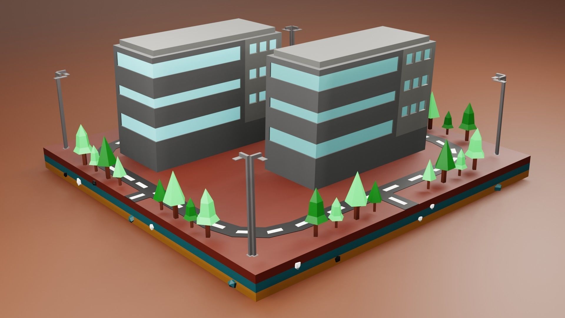 collection commercial building lowpoly 01 _11