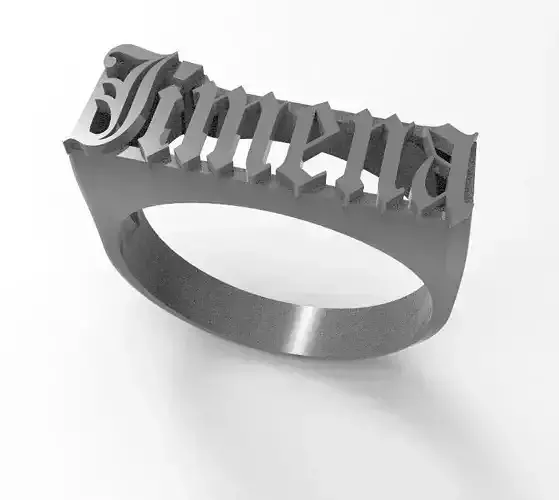 Jimena name ring 3D print model