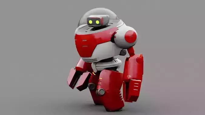 Toon Droid  rigged - animated character