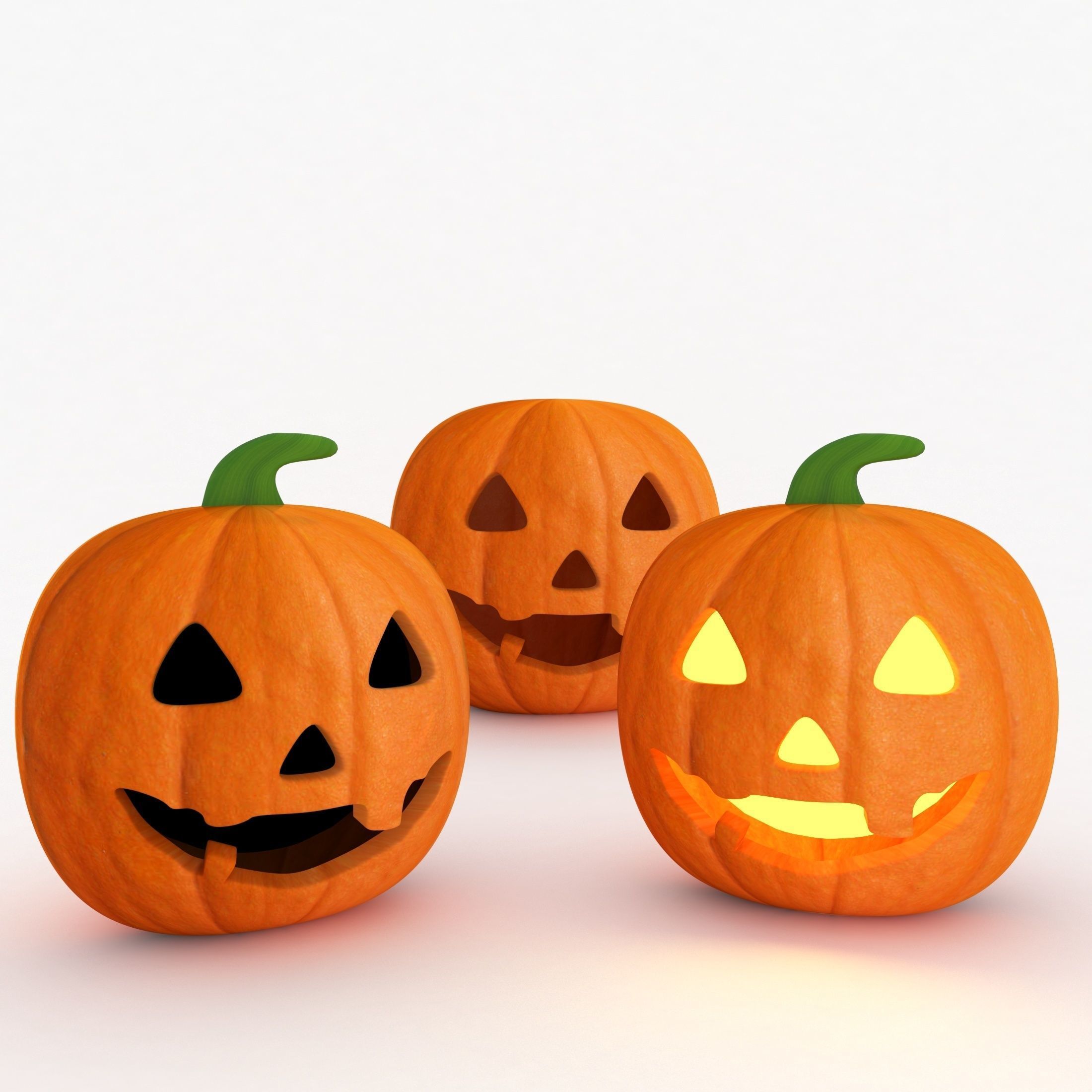 3D model Halloween pumpkins 3D model_1