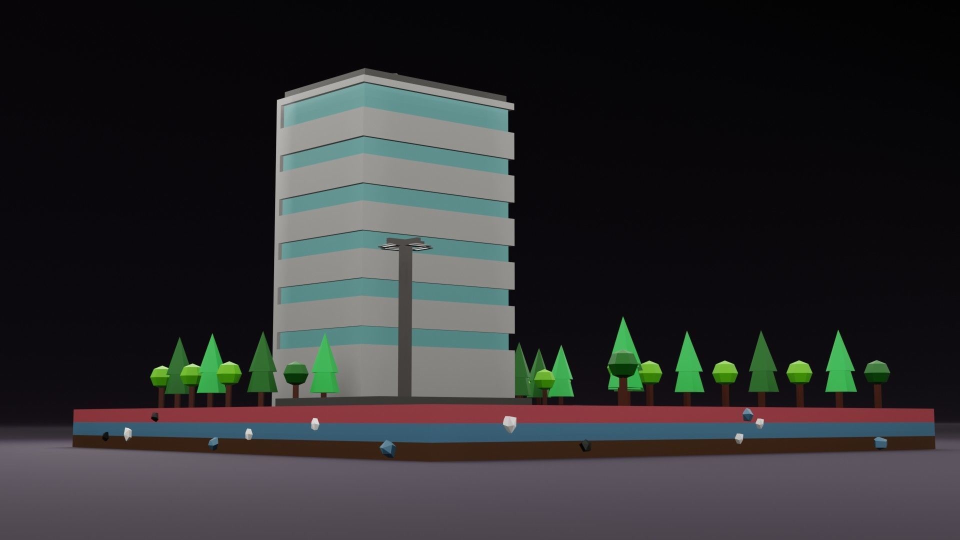 collection commercial building lowpoly 02 _34