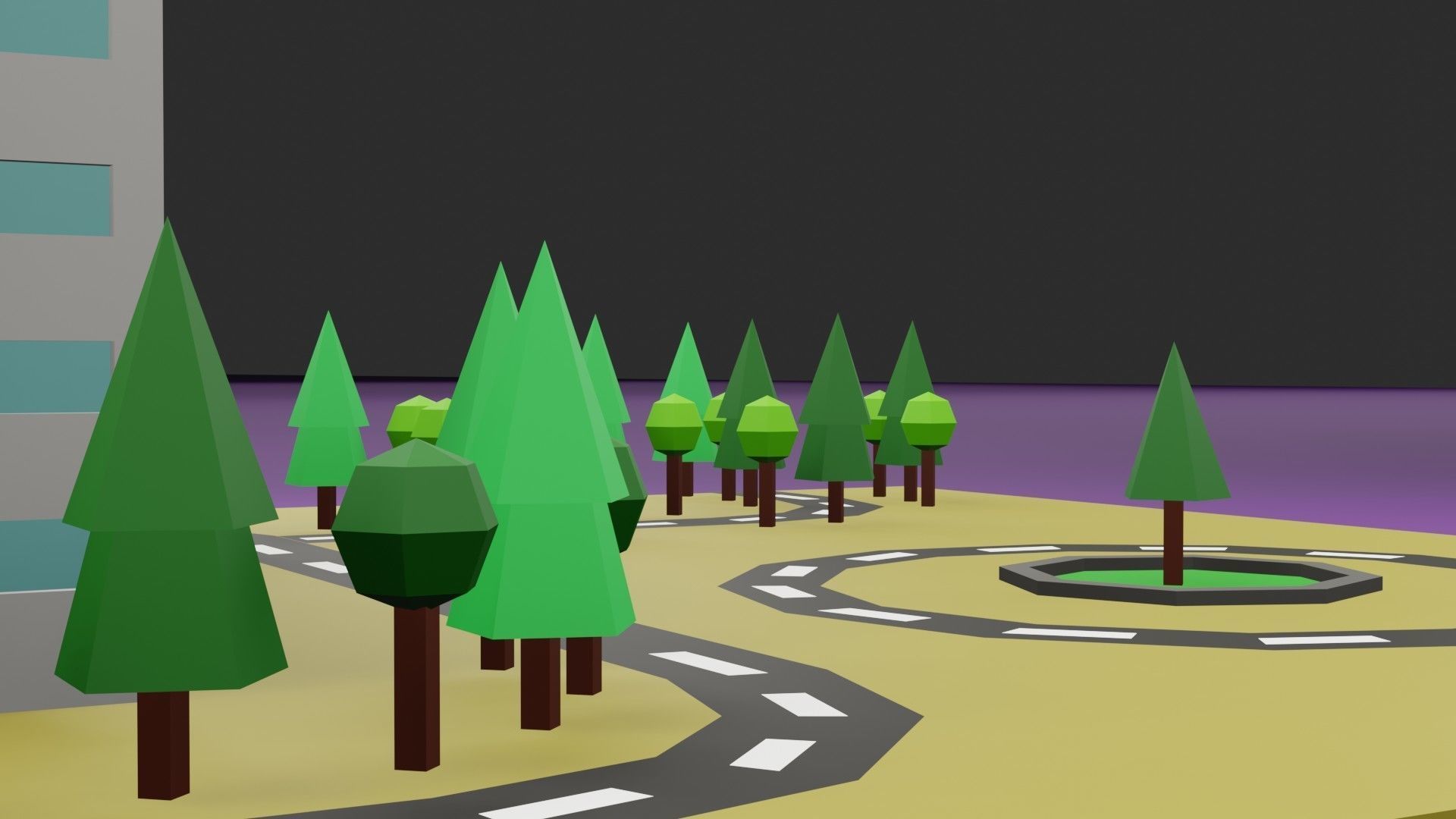 collection commercial building lowpoly 02 _15