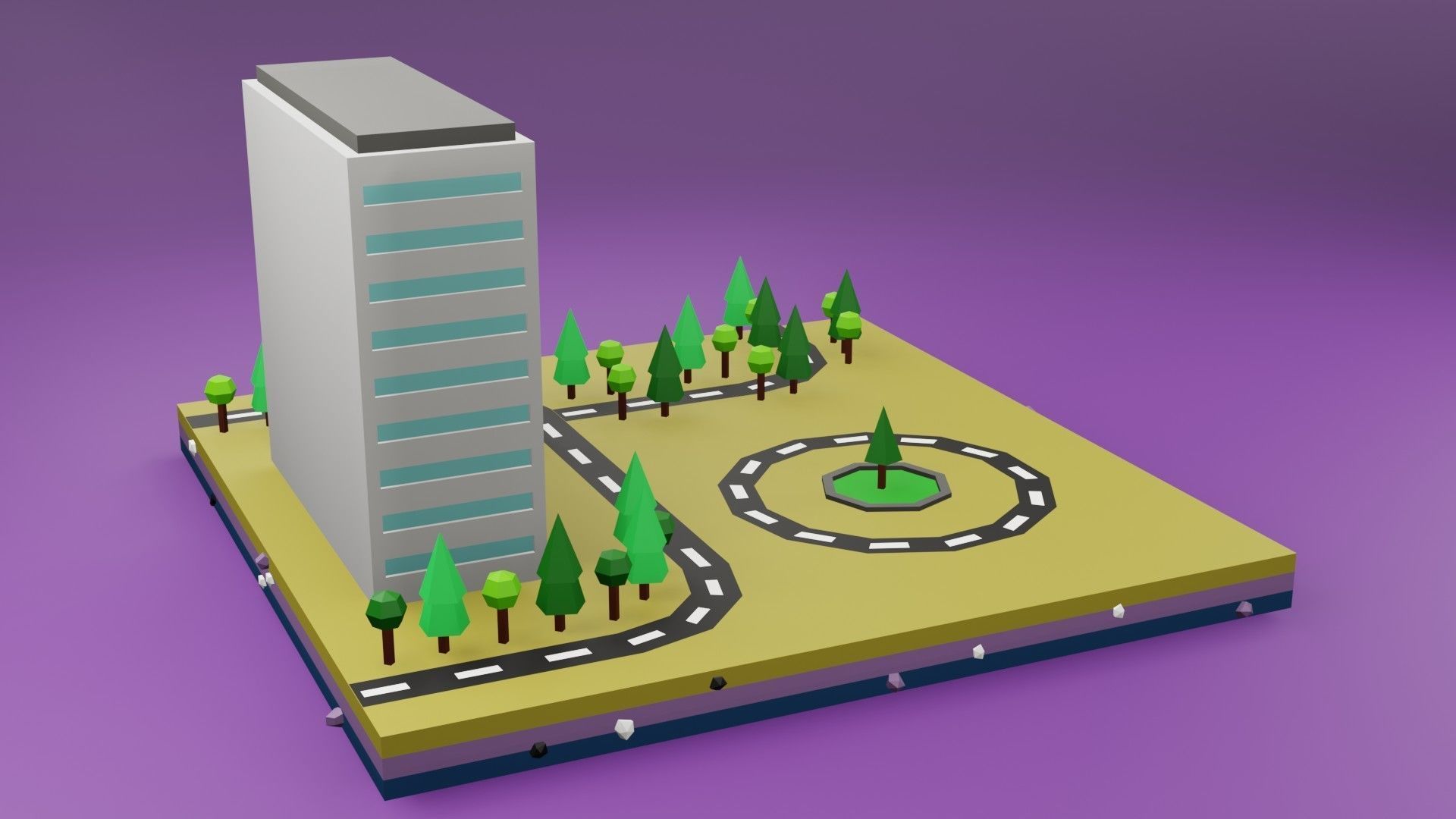 collection commercial building lowpoly 02 _14
