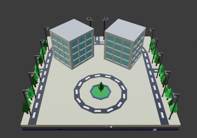 collection commercial building lowpoly 02 _17