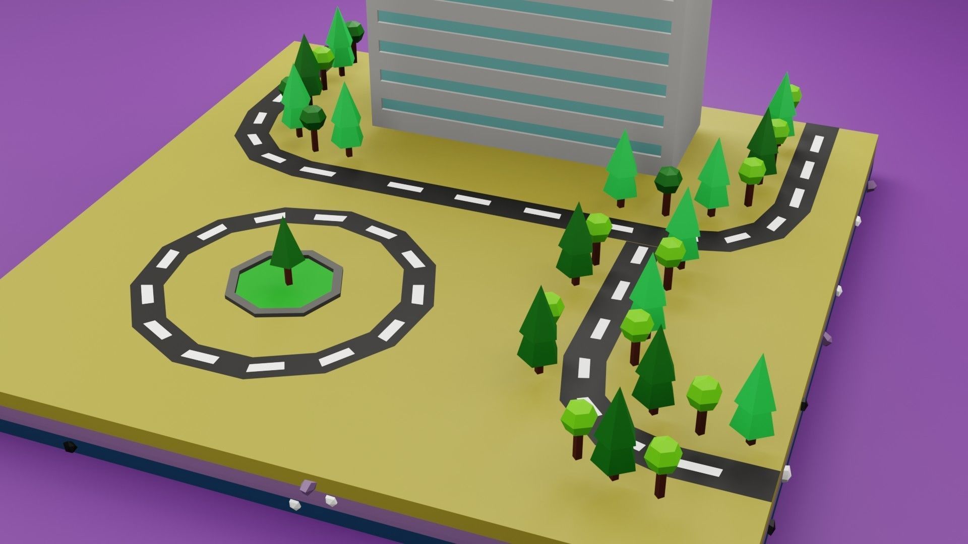 collection commercial building lowpoly 02 _16