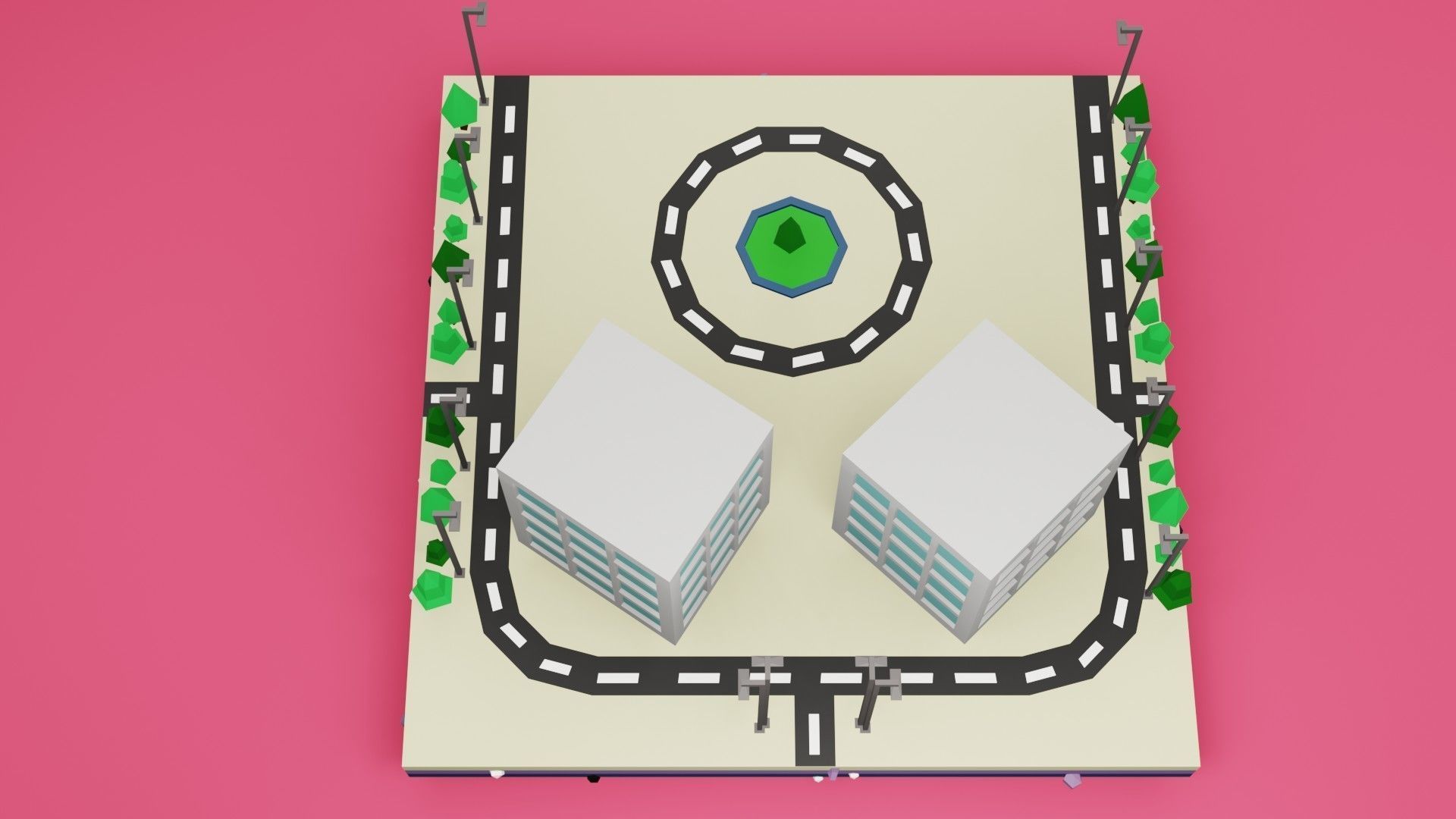 collection commercial building lowpoly 02 _21