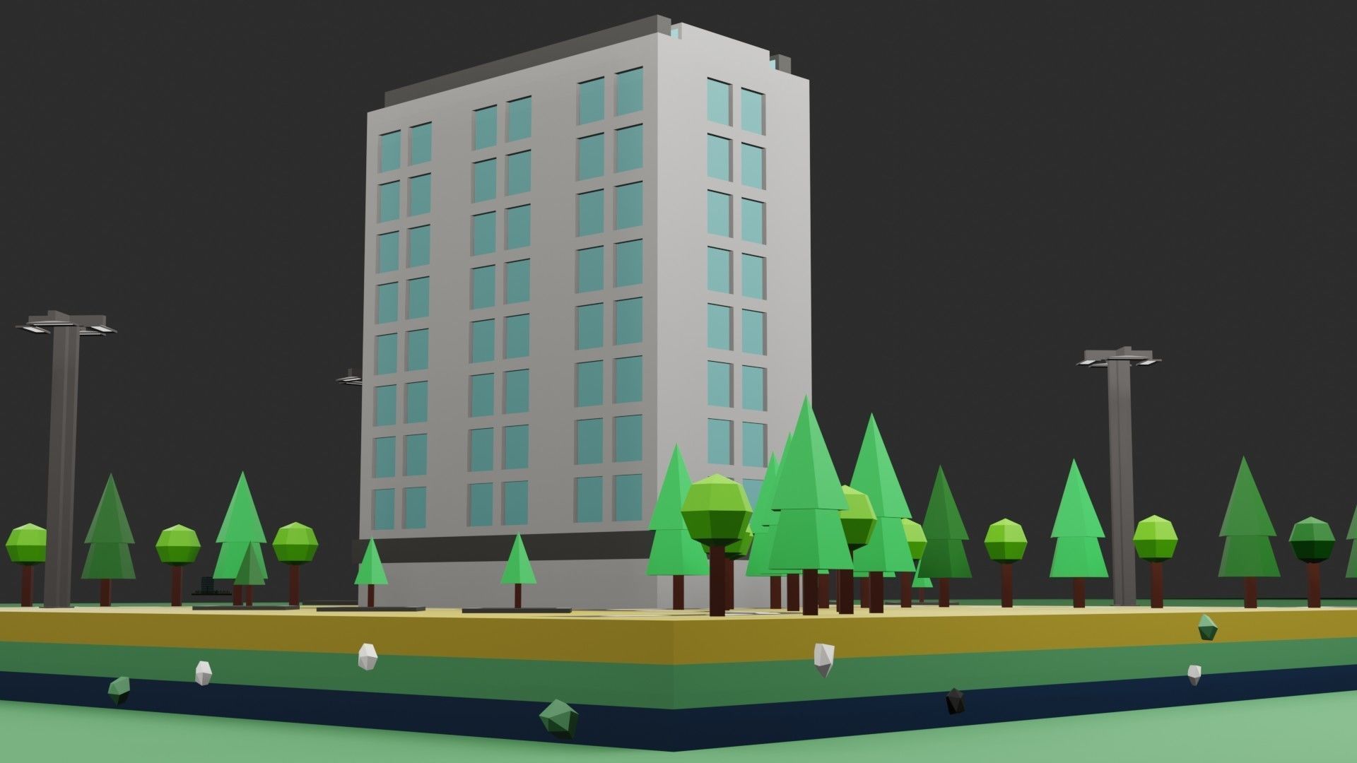 collection commercial building lowpoly 02 _30