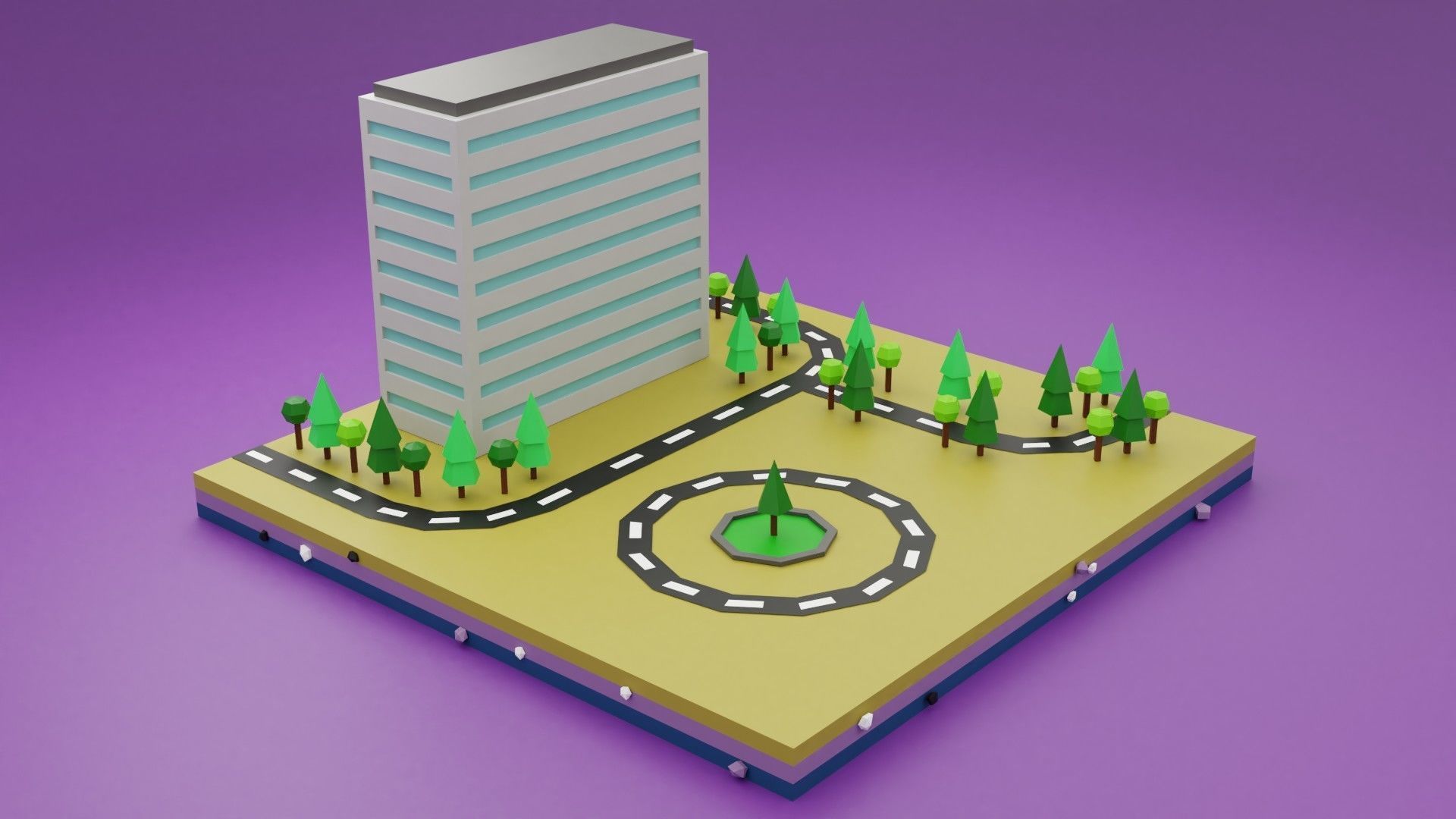 collection commercial building lowpoly 02 _12