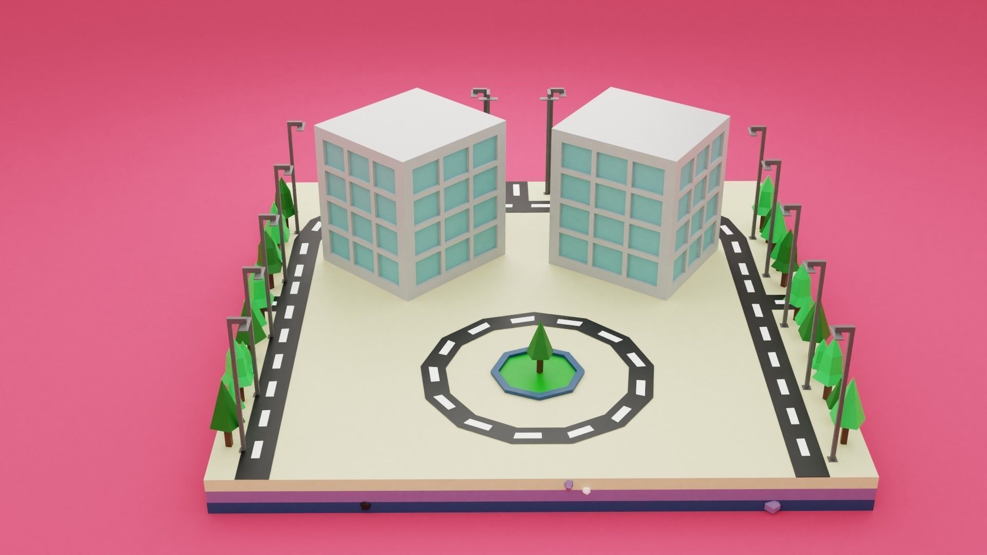 collection commercial building lowpoly 02 _20