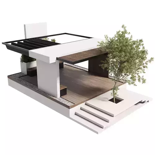 Landscape Furniture with Pergola and Roof garden 11
