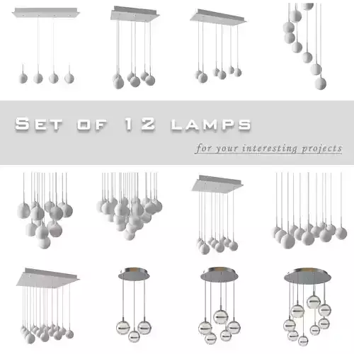 Patruno and Swank Light set 12 lamps