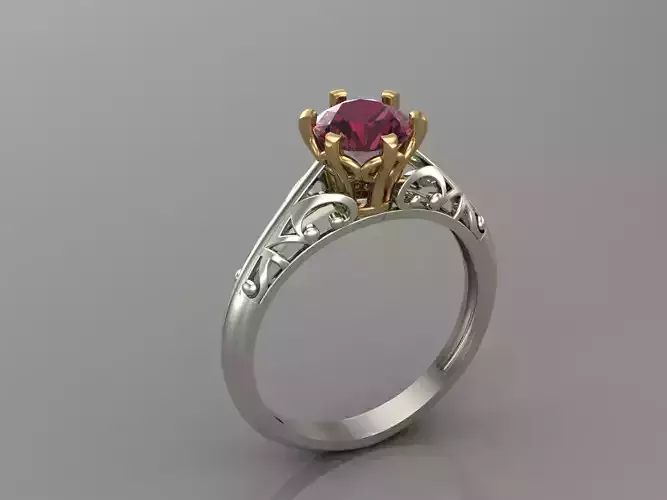 Women Ring With Stone Mix Model 3DM 55