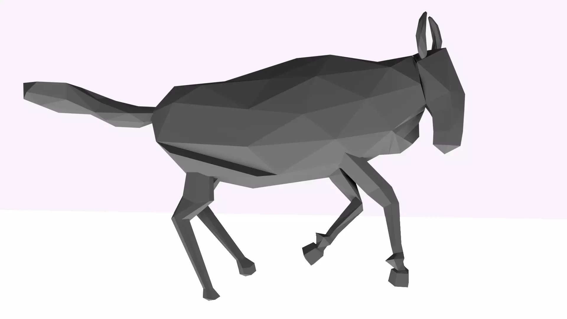 This is low poly 3d model of wild beest 3D model