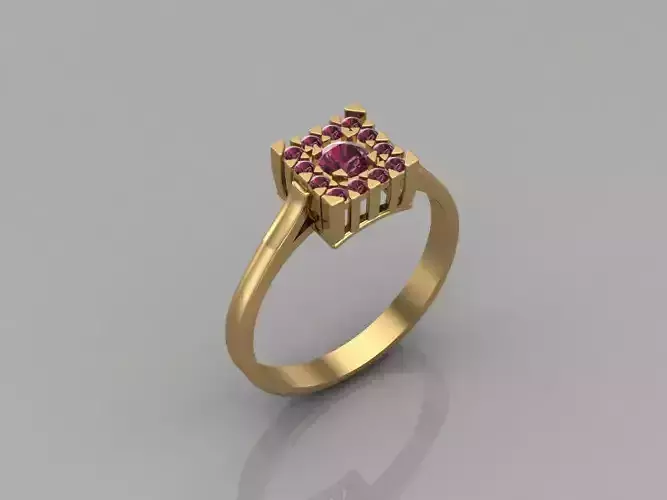 Women Ring With Stone Mix Model 3DM 51