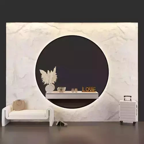 Hallway living room with furniture