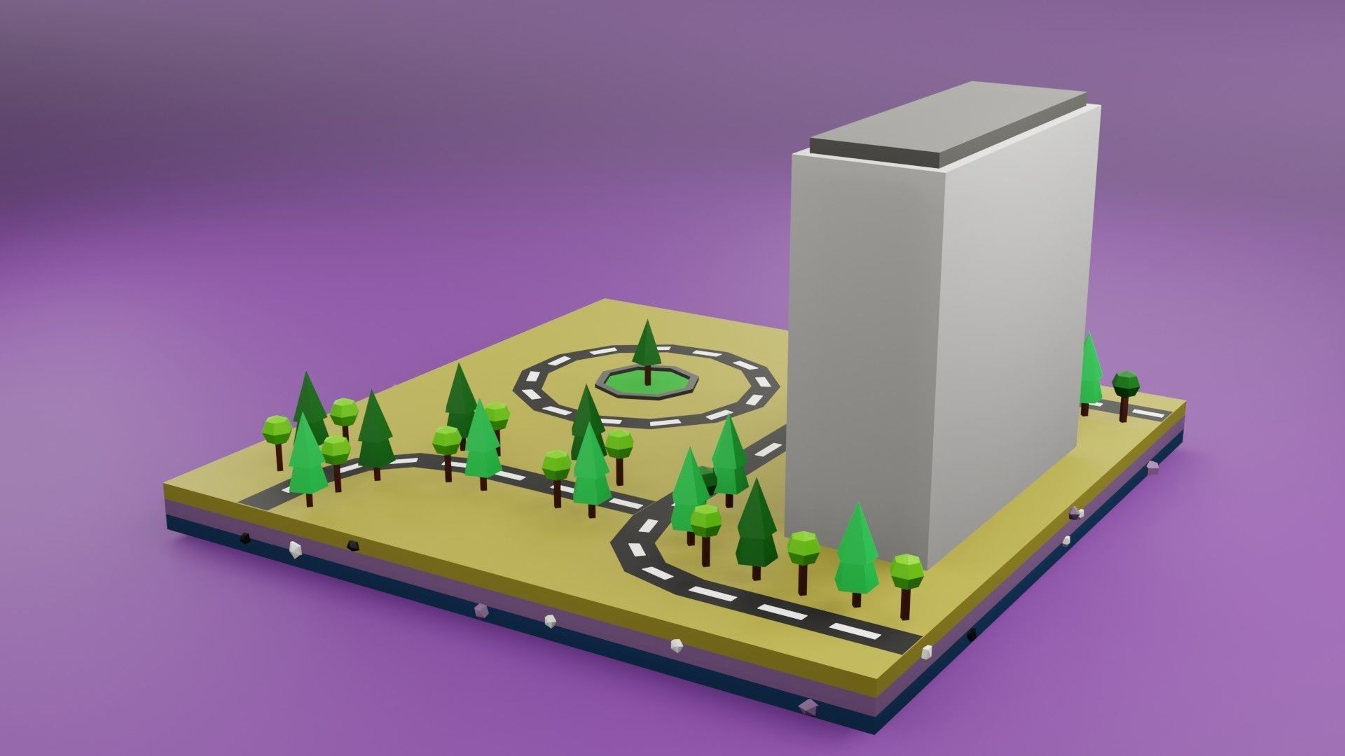 collection commercial building lowpoly 03 _26