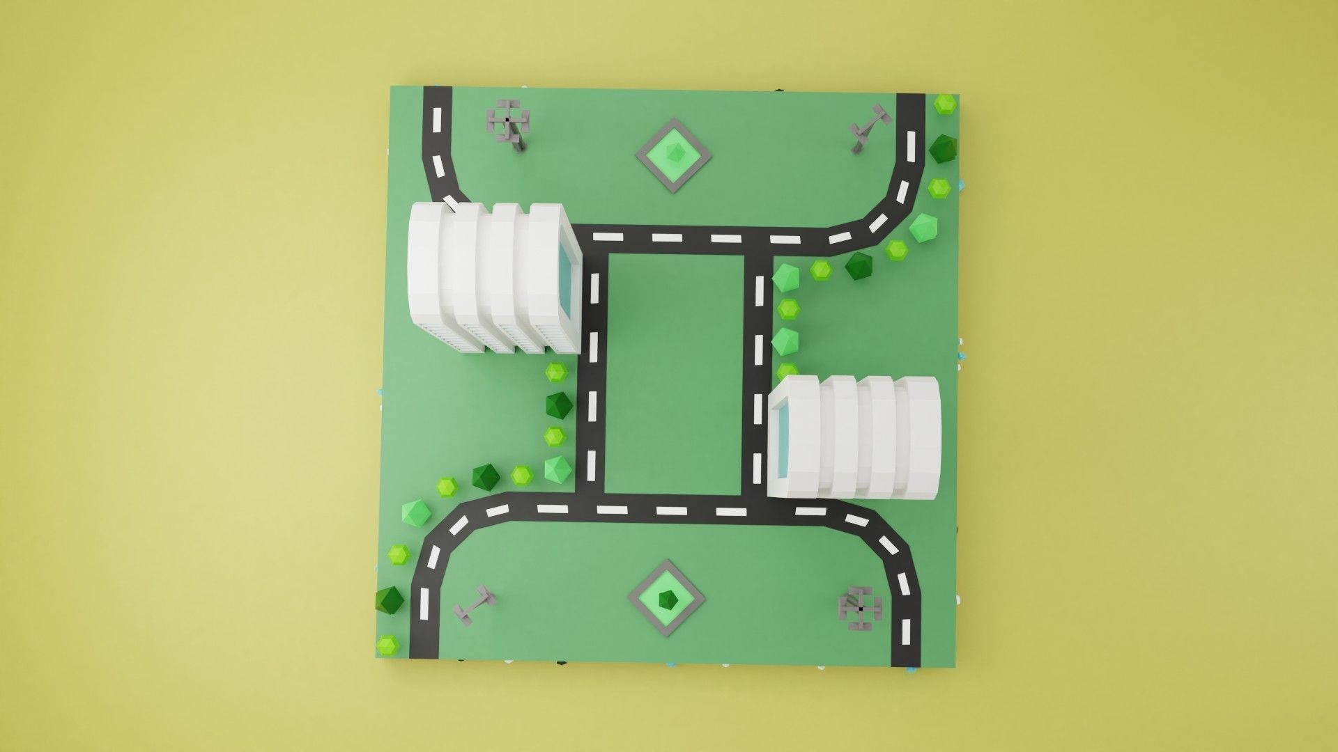 collection commercial building lowpoly 03 _41