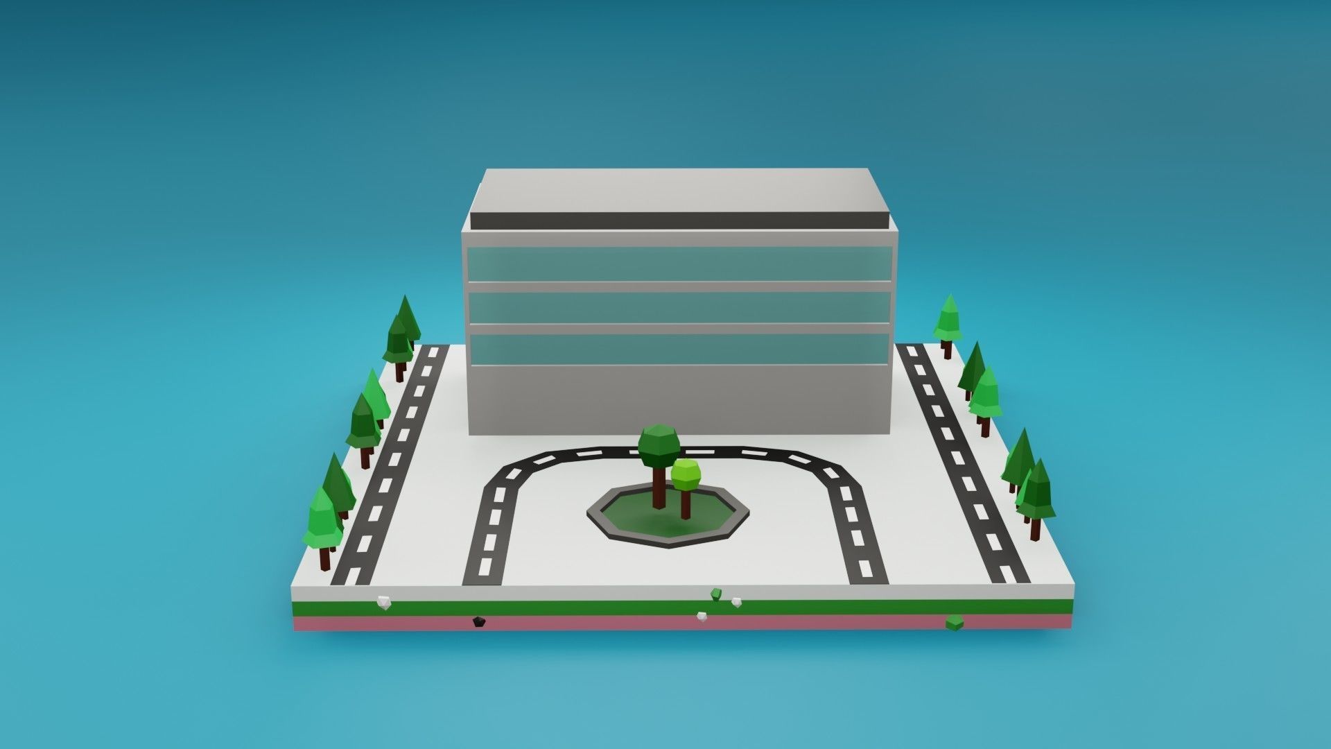 collection commercial building lowpoly 03 _30