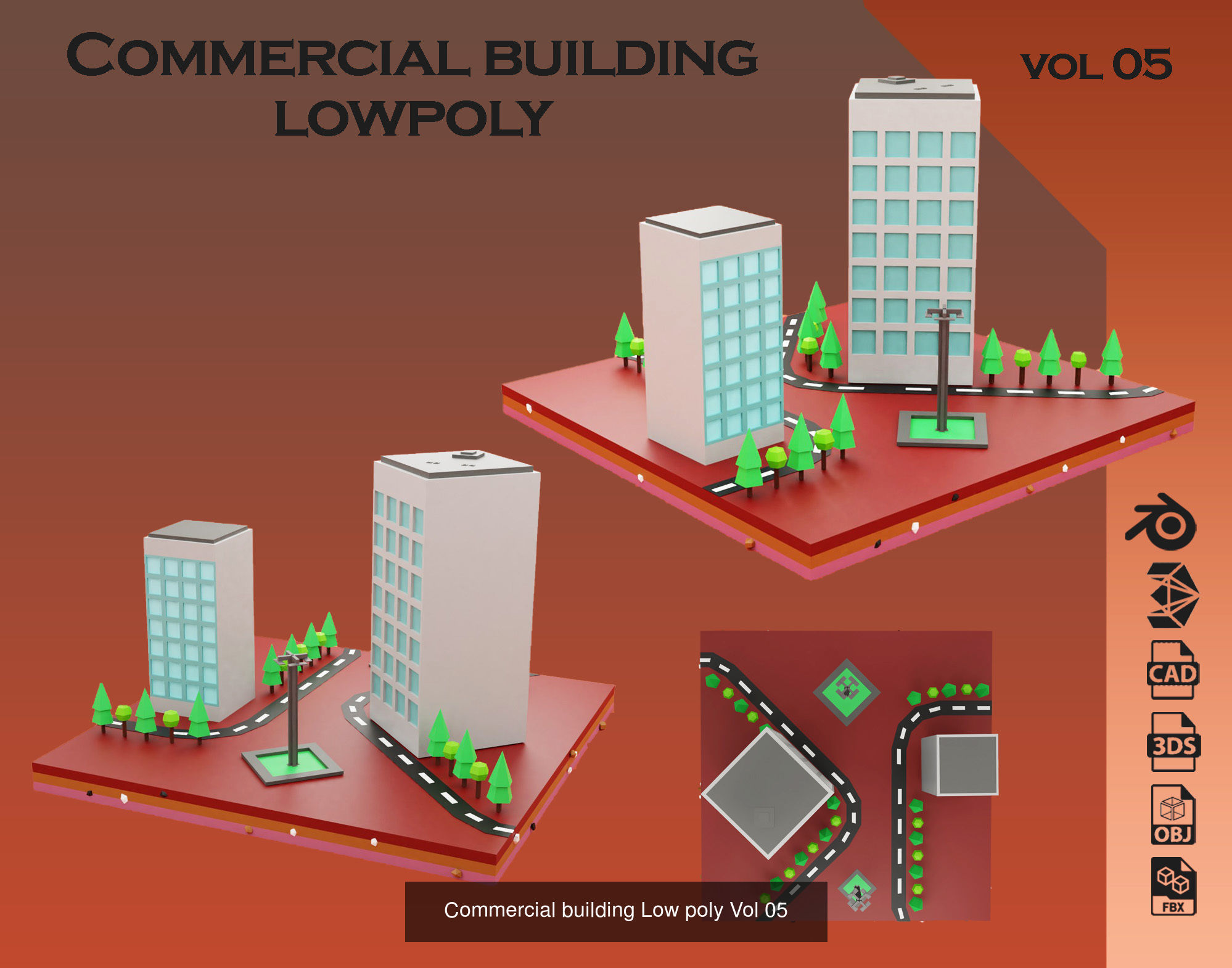 collection commercial building lowpoly 03 _5