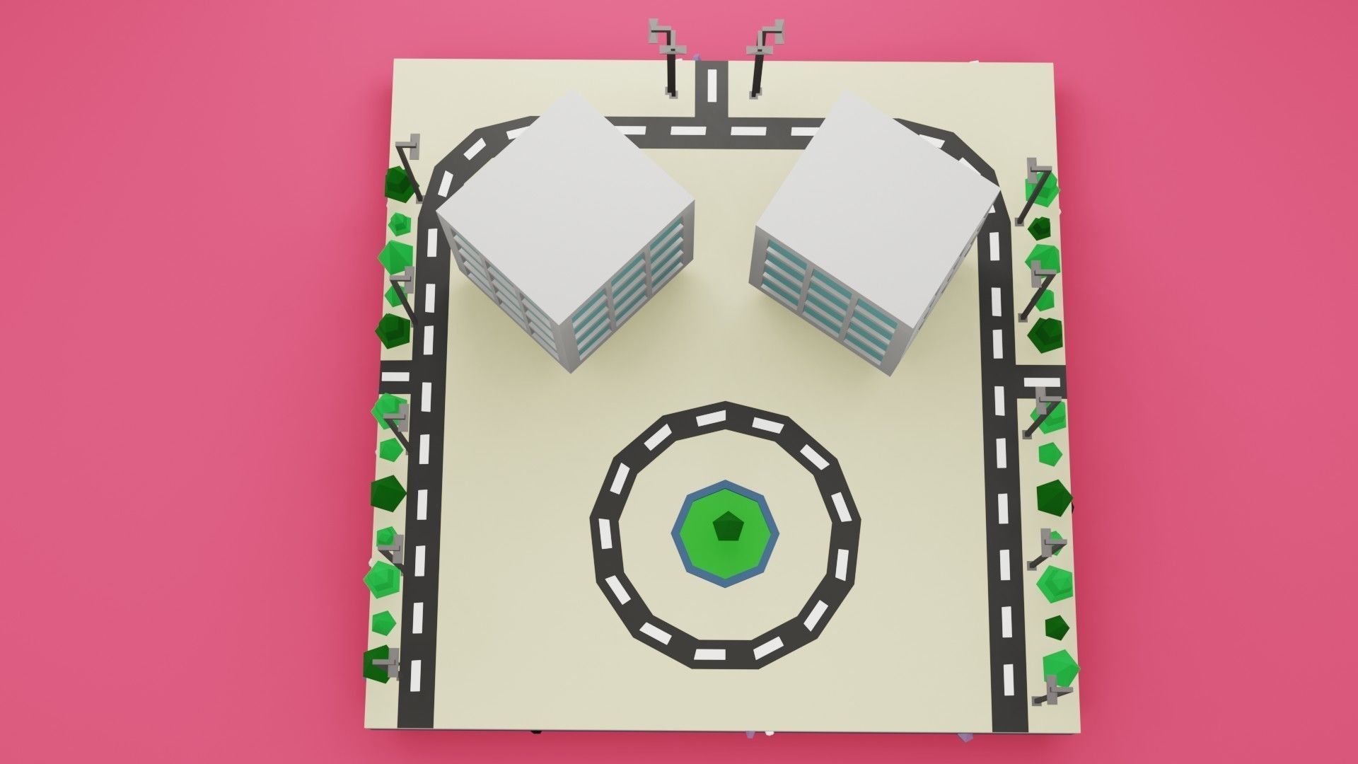 collection commercial building lowpoly 03 _21