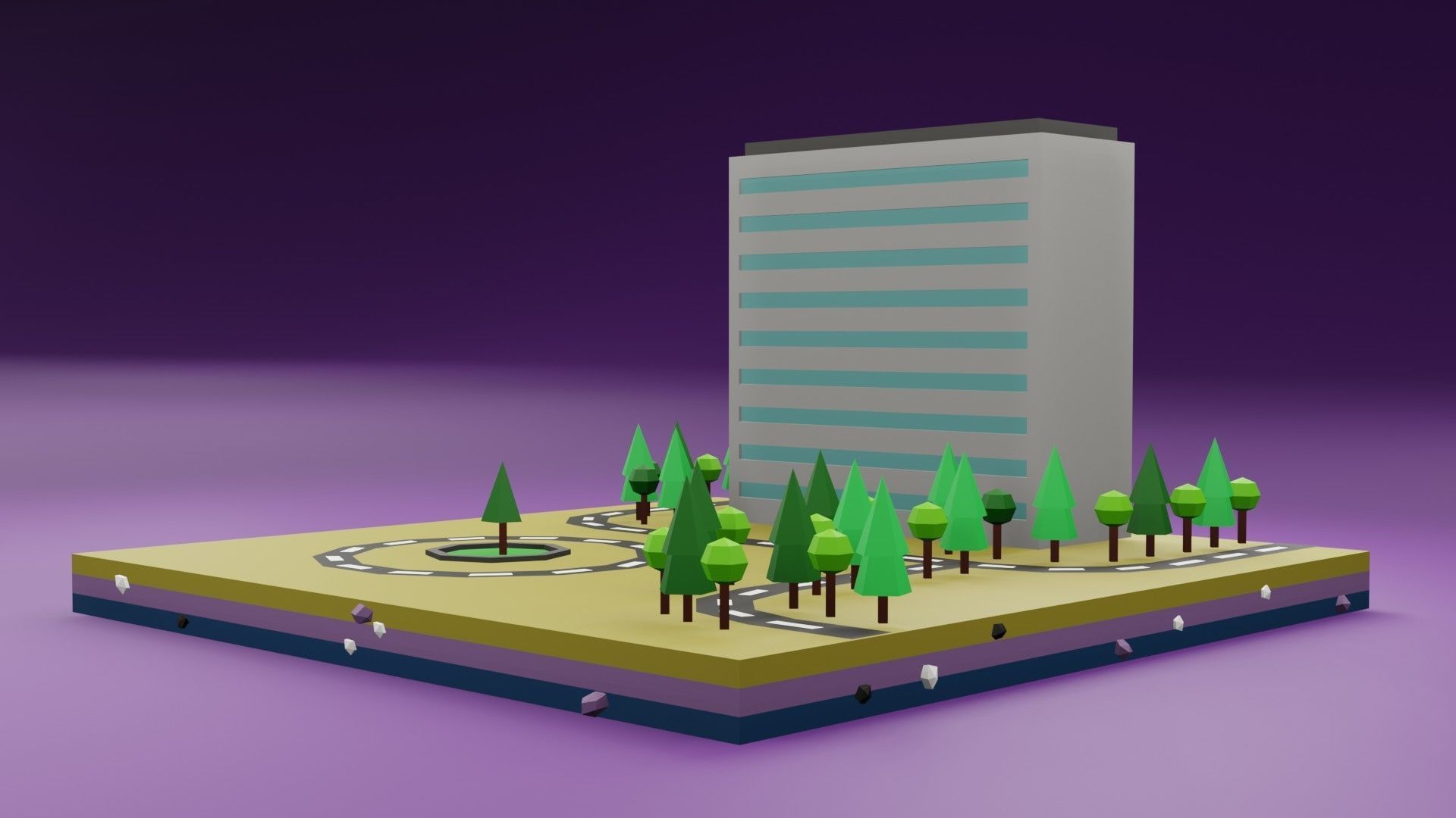 collection commercial building lowpoly 03 _25